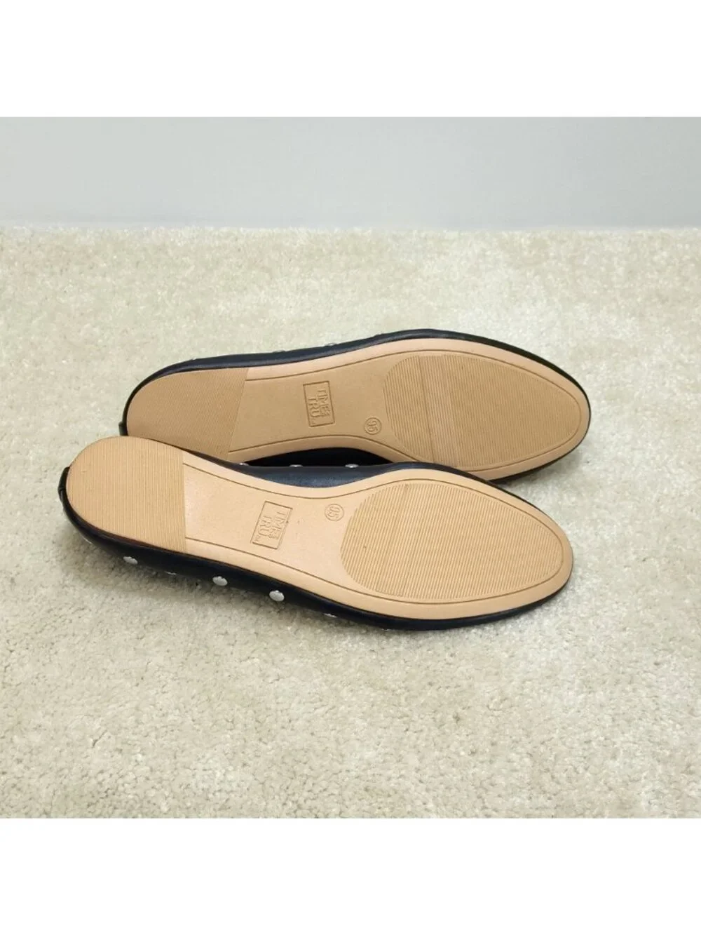 Time And Tru Studded Ballet Mary Jane Flats Loafers Slides Mules Slip-on US 9.5
